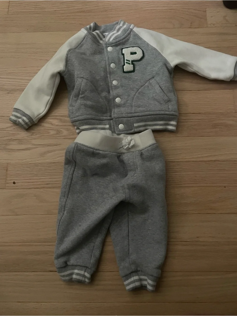 Ralph Lauren matching set jacket gray and green 9 months